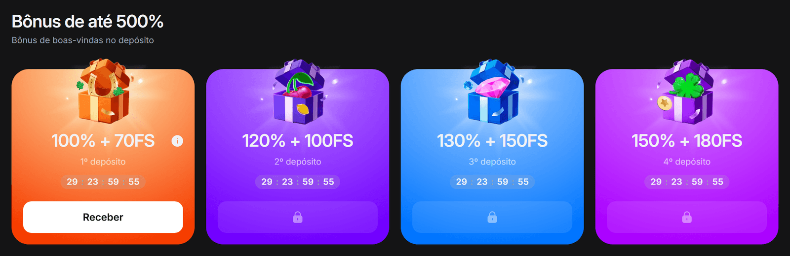 Bônus 1Win 500% — cartões oficiais 1º depósito 100% + 70 FS, cupom 600BS no cadastro