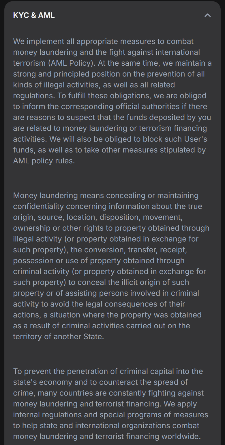 Is 1Win safe — official KYC AML policy, funds can be blocked